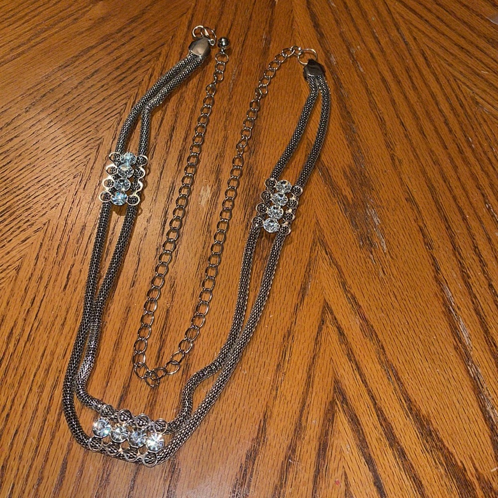 Large Statement Rhinestone Necklace - image 5